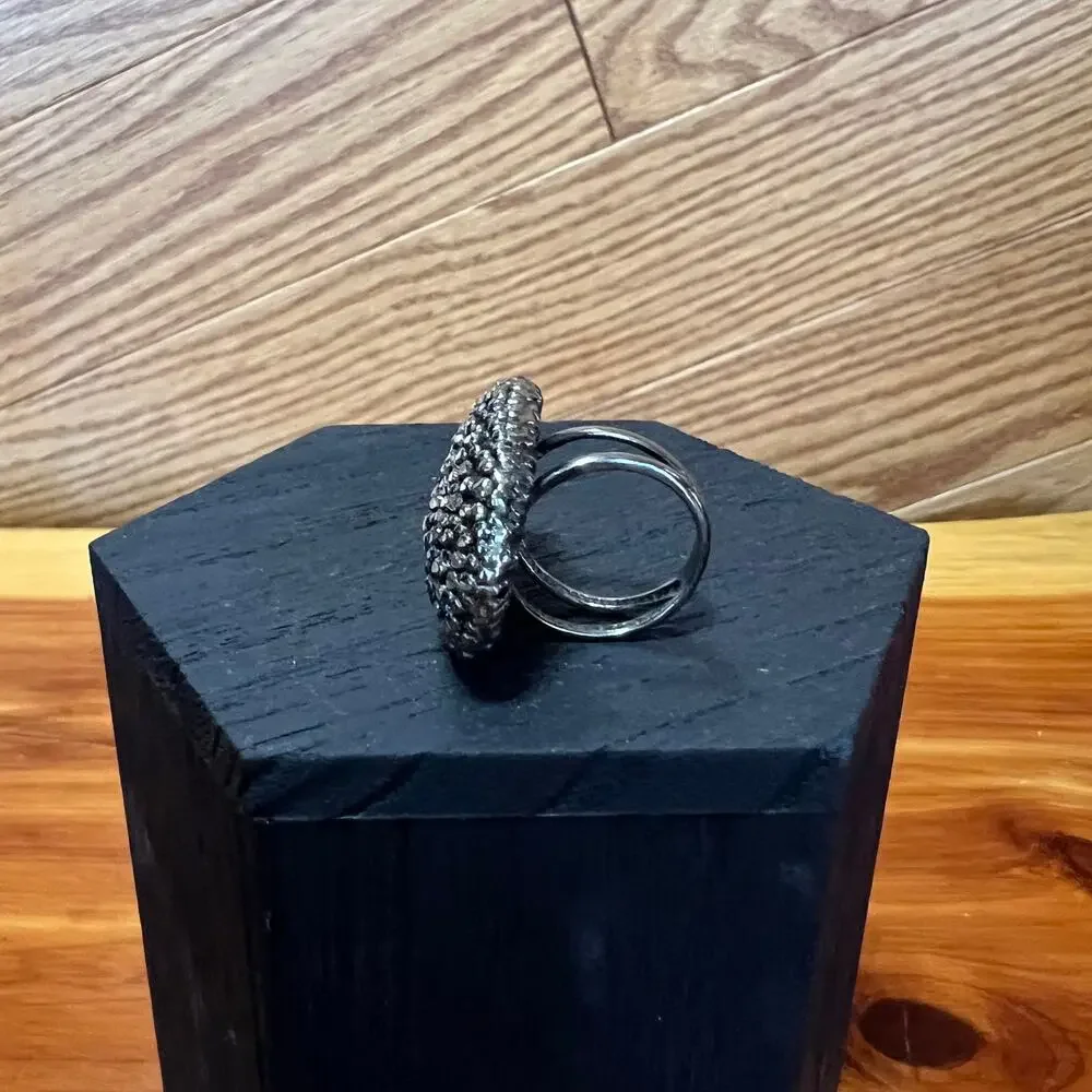 Big Time‎ JCM Jacmel 925 Sterling Silver Italy Shield Chunky Statement Ring 9